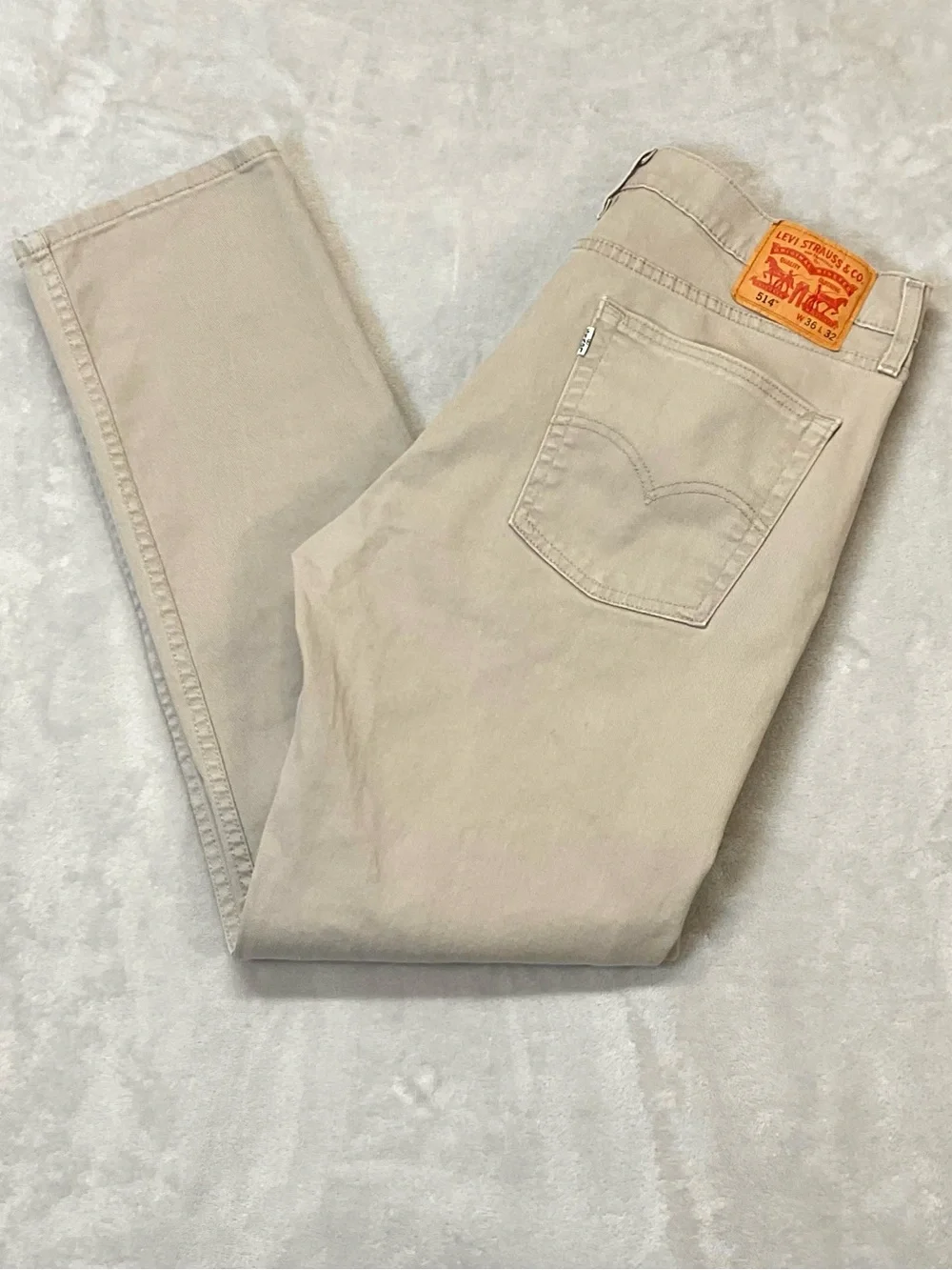 Levi’s 514 Tan Straight Leg Denim Jeans Men’s 36x32